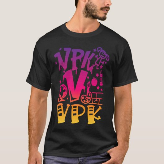チームVPK先生ガールズ新学期VPKグラフィティ Tシャツ (正面)