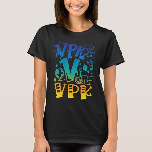 チームVpk先生ボーイズ新学期Vpkグラフィティ Tシャツ (正面)