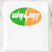 チームWAMTサンダーロゴシール 楕円形シール (バッグ)