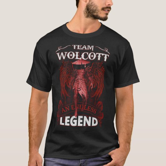 チームWOLCOTT – 無限の伝説 Tシャツ (正面)