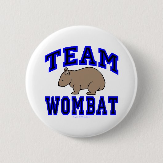 チームWombat IVボタン 缶バッジ (正面)