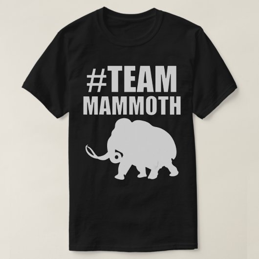 チームWooly Mammoth、お気に入りの動物、ゾウの愛 Tシャツ (デザイン正面)