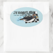 チームzerobelow – スタンプ 楕円形シール (バッグ)