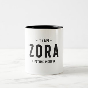 チームZoraライフタイムメンバパーソナライズされたー名 ツートーンマグカップ