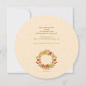 チーリーオータム招待状 招待状 (裏面)