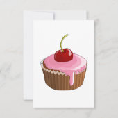 チーリーカップケーキ招待状 招待状 (正面)