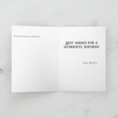 チーリーパープル&イエローフローラ折り畳みノートカード サンキューカード (内部)