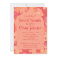 チーリーレッドガーデンブライダルシャワーブランチ招待状