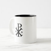 チーローのキリスト教記号 ツートーンマグカップ (正面左)