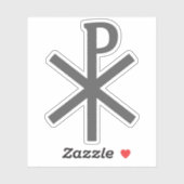 チーロー十字（灰色） シール (シート)