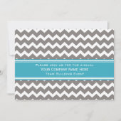 チー企業のム建物イベント招待状グレー 招待状 (正面)