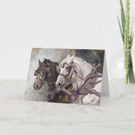 チー荷車を引くム絵を描ズ カード