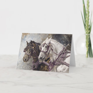 チー荷車を引くム絵を描ズ カード