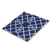 チ中国のッペンデールパターンヴィンテージ青と白 タイル (側面)