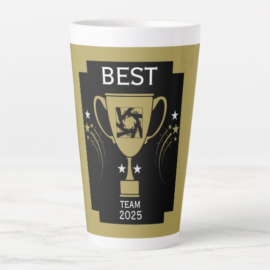 チ企業のー感謝していム カフェラテマグ (正面)