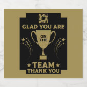 チ企業のー感謝していム スパークリングワインラベル (シングルラベル)