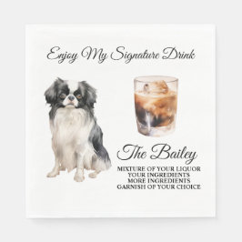 チ日本のンの結婚シグネチャードリンクナプキン スタンダードランチョンナプキン