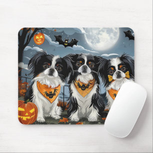 チ日本のンハロウィン不気味 マウスパッド