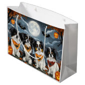 チ日本のンハロウィン不気味 ラージペーパーバッグ (裏面アングル)