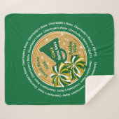 チ最高のアリーダーの名前、応援が贈り物をコーチ シェルパブランケット (正面(横))