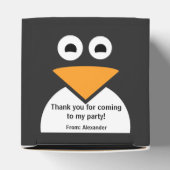 チ来ルパーソナライズされたペンギン誕生日 フェイバーボックス (上部)