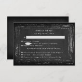 チ素朴ャルクボードの出欠確認と食事の選択 出欠カード (正面/裏面)