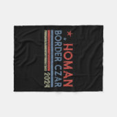 チ縁どャル・トム・ホーマン・トランプ大統領選挙メグ フリースブランケット (正面(横))