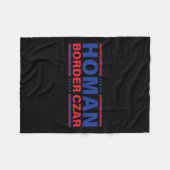 チ縁どャーホマントランプ大統領の選挙支援 フリースブランケット (正面(横))