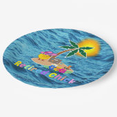 チ退職したックかわいいカラフル ペーパープレート (アングル)