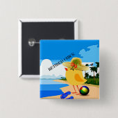 チ退職したックはビーチで 缶バッジ (正面&裏面)