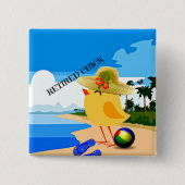 チ退職したックはビーチで 缶バッジ (正面)