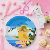 チ退職したック、カラフルデザイン ペーパープレート (パーティー)