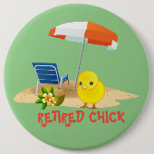 チ退職したック – ビーチ場 缶バッジ (正面)