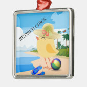 チ退職したック：ビーチ メタルオーナメント (左)