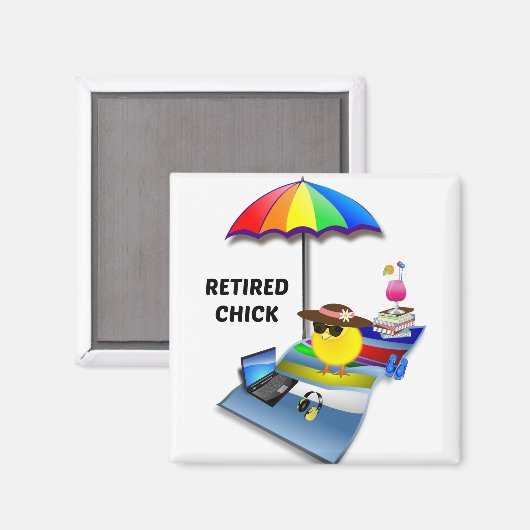 チ退職したック マグネット (正面/裏面)