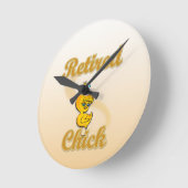 チ退職したック ラウンド壁時計 (傾斜)