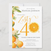 ツァスティオレンジおもしろい40th誕生日パーティー 招待状 (正面)
