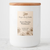 ツァスティオレンジマーマレードフローラハニービー食品ラベル フードラベル (正面)