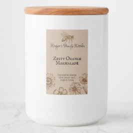 ツァスティオレンジマーマレードフローラハニービー食品ラベル フードラベル