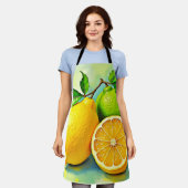 ツァスティシトラスバーストオブサンシャインデザイン エプロン (着用した状態)