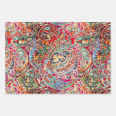 ツァツサペイズリー、マージャングアンドメランジ ラッピングペーパーシート (正面2)