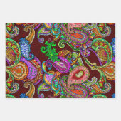 ツァツサペイズリー、マージャングアンドメランジ ラッピングペーパーシート (正面3)