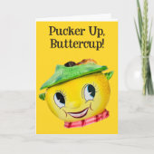 ツァブントスマイルレモン顔 – ピュッカーアップ カード (正面)