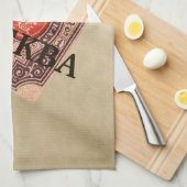 ツァリストロシア郵便料金 キッチンタオル (四つ折り)