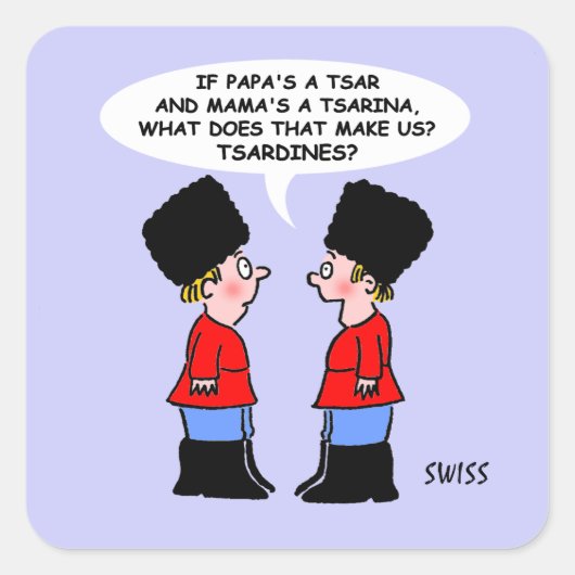 ツァルおもしろいディネスロシアのグルメ スクエアシール (正面)