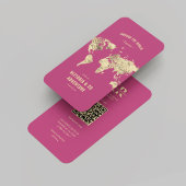 ツアモダンエージェンシー旅行プランナーピンクの地図 名刺