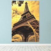 ツアーエッフェルパリフランス キャンバスプリント (インサイチュ (ウッドフロア))