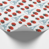 ツアーエッフェル | 赤い花 ラッピングペーパー (角)