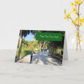 ツアーガイドのサンキューカード カード (黄色い花)