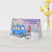 ツアーガイドのサンキューカード カード (黄色い花)